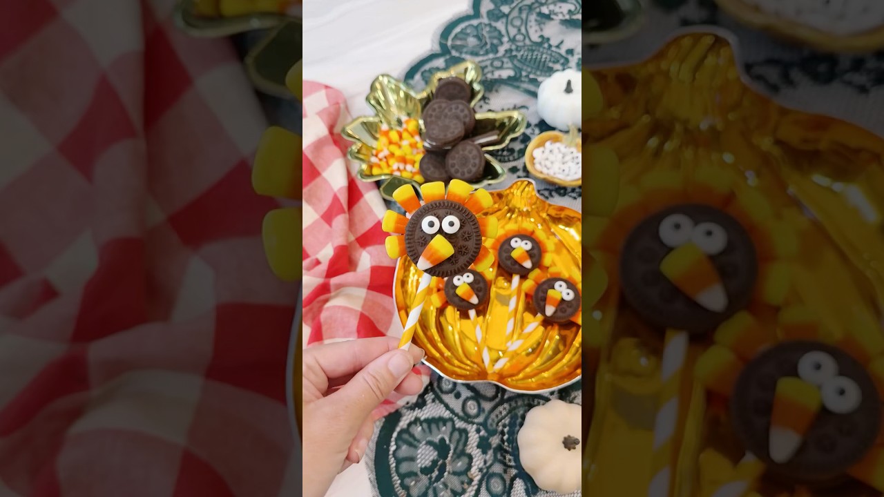Cute & Easy Turkey Oreo Pops for Thanksgiving 🦃 | No-Bake Kids’ Treats