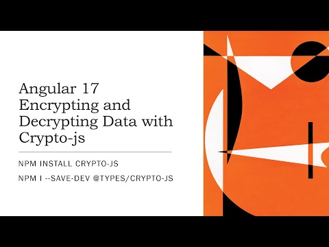 Angular Encrypting Decrypting Data with CryptoJs | Angular 17 Tutorial | npm install crypto-js