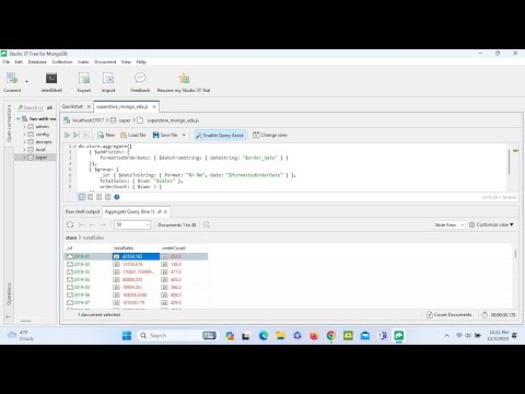 Mongo Db/Studio T3: SuperStore EDA (vid 01)[ChatGPT/ JavaScript ]