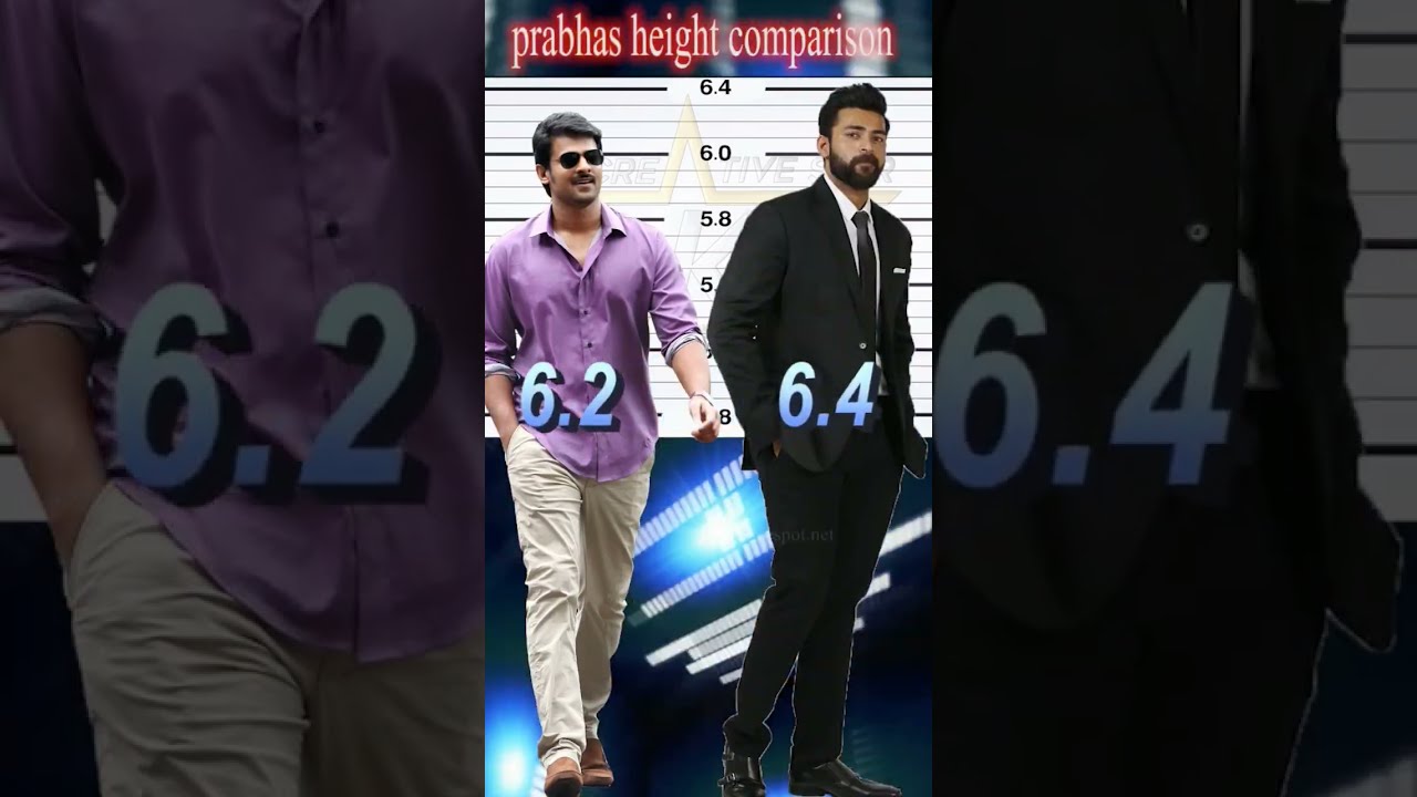 Prabhas vs 10 Stars: Height Comparison π