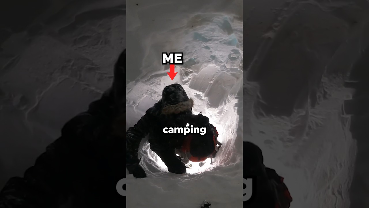 Failed Snow Cave Camping Experience ❄️