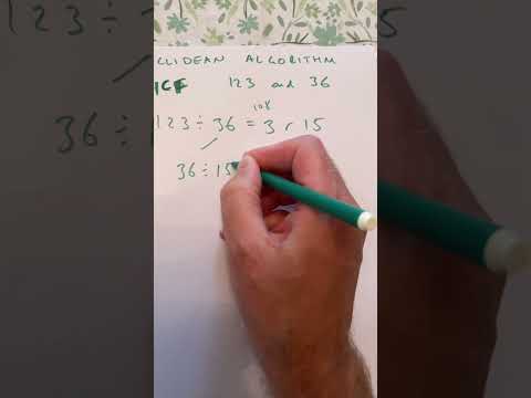 Euclidean algorithm to find highest common factor #alevelmaths #furthermaths #furtherpure #euclid