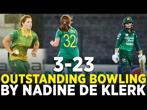 Outstanding Bowling By Nadine de Klerk | Pakistan W vs South Africa W | 1st ODI 2023 | PCB | M3D2A