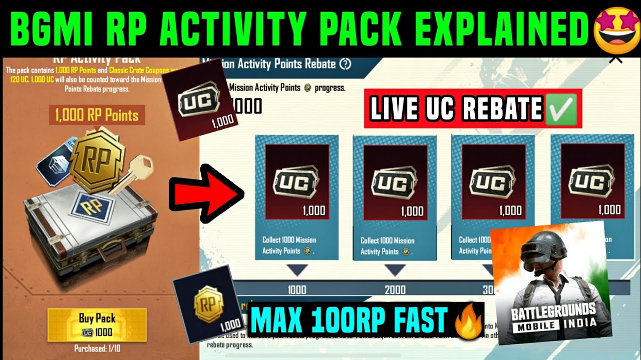 BGMI RP Activity Pack Explained: How to Get & Buy After 100 RP 🎮