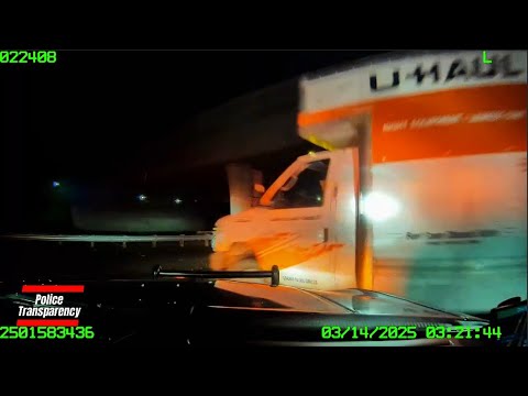 California Highway Patrol Rams Stolen U-Haul Box Truck During Pursuit in Sacramento