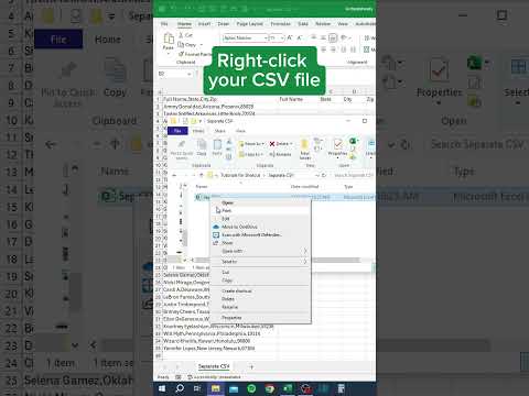 Separate CSV in Excel‼️ #excel