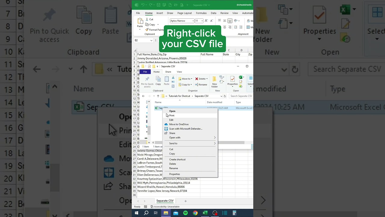 How to Separate Comma-Separated Values in Excel and Notepad