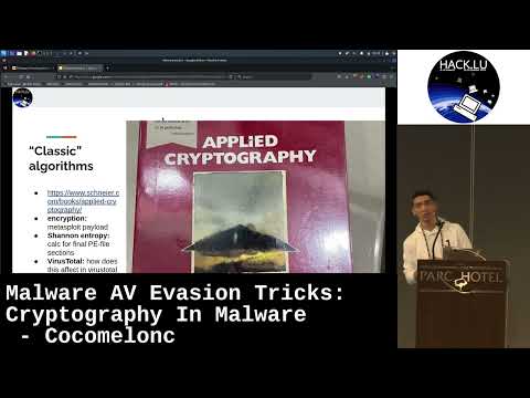 Hack.lu 2023: Malware AV Evasion Tricks: Cryptography In Malware by Cocomelonc
