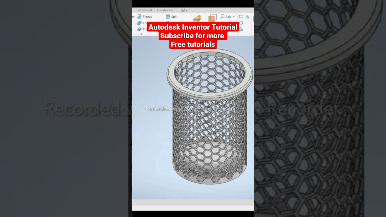 Autodesk Inventor: 3D Pencil Cup Holder Tutorial ✏️