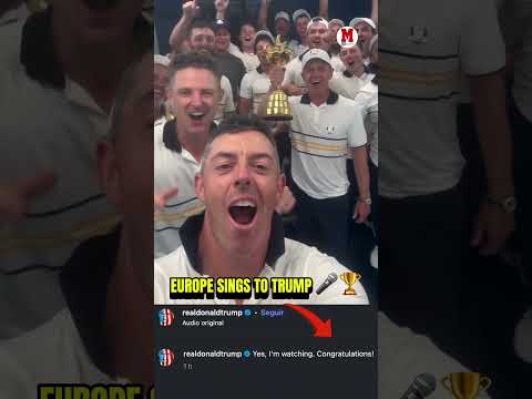 Europe wins Ryder Cup… and trolls Trump in the victory song 😂🏆 #RyderCup #usa #golf #trump