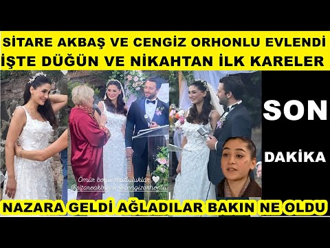 Sitare Akbaş ve Cengiz Orhonlu evlendi Düğünden ilk kareler geldi Ünlüler akın etti Akasya Durağı...