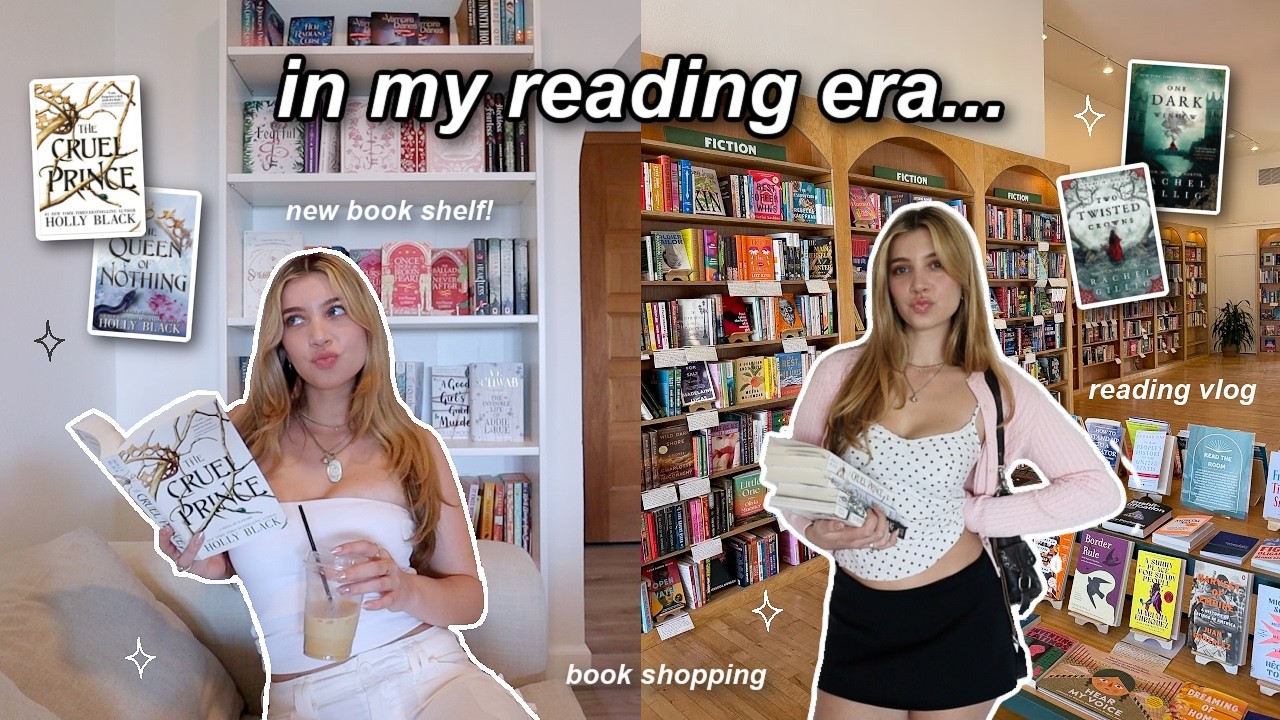 Book Shopping & Reading Vlog 📚 | Embracing My Reading Era