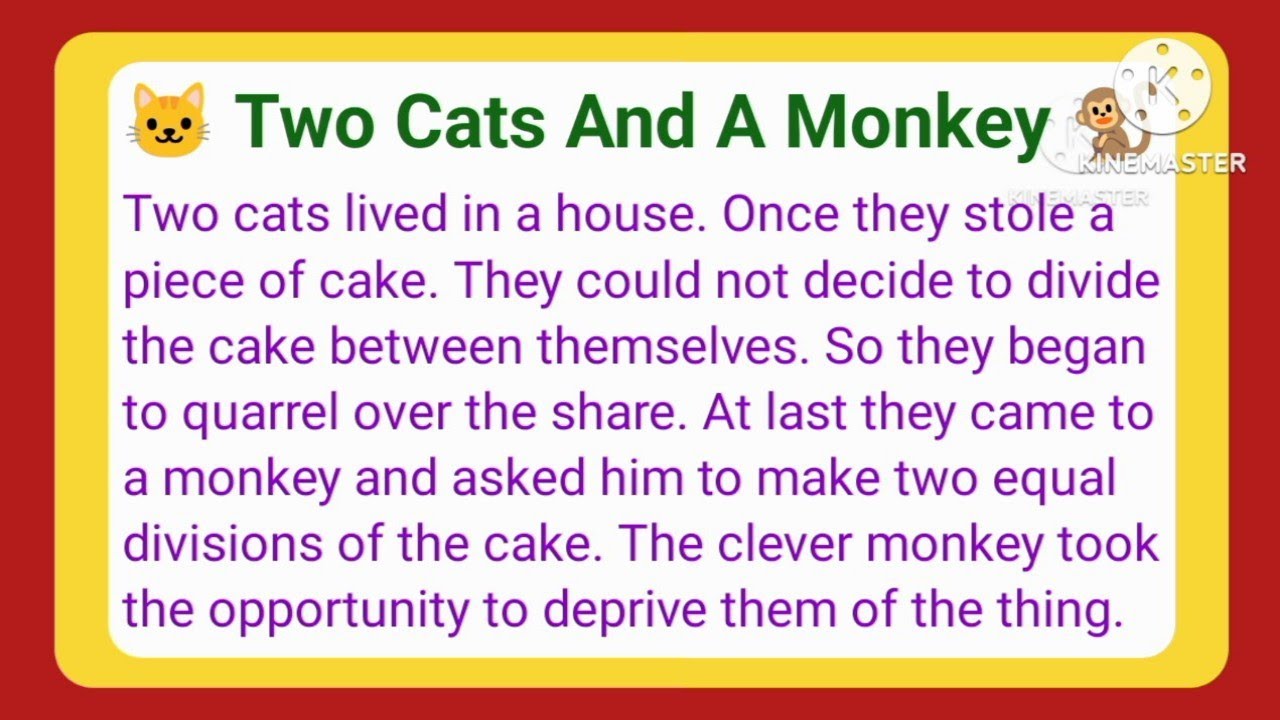 Two Cats and a Monkey: A Short Moral Story 🐒