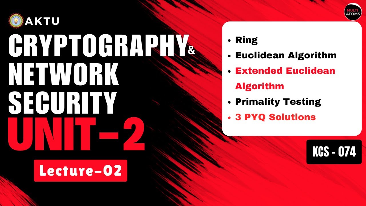 Master Cryptography & Network Security | Unit 2, Lec 2 | PYQ Solutions & Tips 🔐