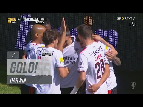 Goal | Golo Darwin: Marítimo 0-(1) Benfica (Liga 21/22 #32)