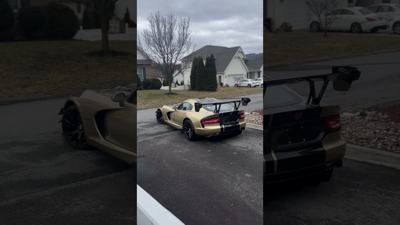 Stunning Metallic Gold 2017 Dodge Viper GTC ACR Extreme – A Collector’s Dream 🚗