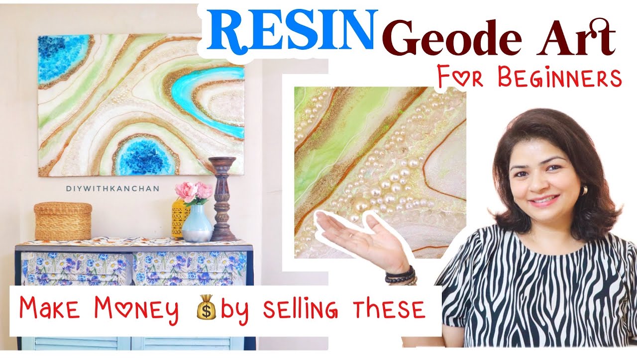 Create a Stunning Large Resin Geode Art at Home ✨