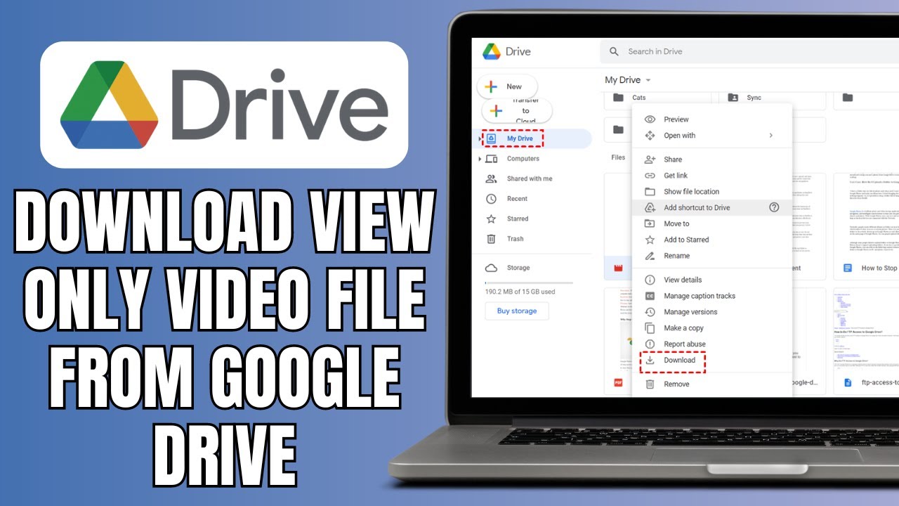 Easiest Way to Download View-Only Videos from Google Drive