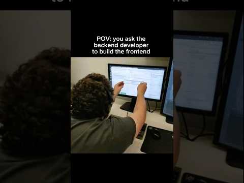 You ask the backend developer to do frontend