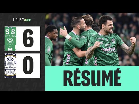 Saint-Étienne Dominate Pau FC 6-0 | Ligue 2 BKT