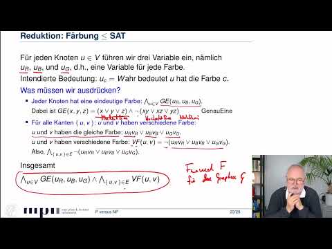Eine Reduktion: Färbung kleiner gleich SAT