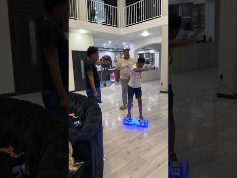 Big boy gets mad and breaks little brother hoverboard #shorts
