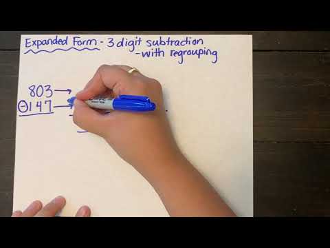 3 Digit Subtraction Expanded Form WITH Regrouping