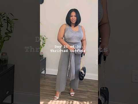 Day 21 of 31: Thrifted Outfits 2024 Spring Thrifting #fashionblogger #thrifthaul #shorts