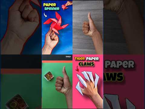 How to make a 4 Types Of Paper Toys , paper Jet plane , Tiger claws , paper helicopter , paper box