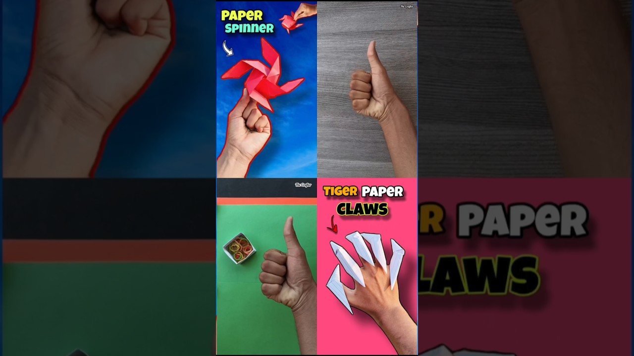 Create 4 Fun Paper Toys: Jet Plane, Tiger Claws, Helicopter & Box ✂️