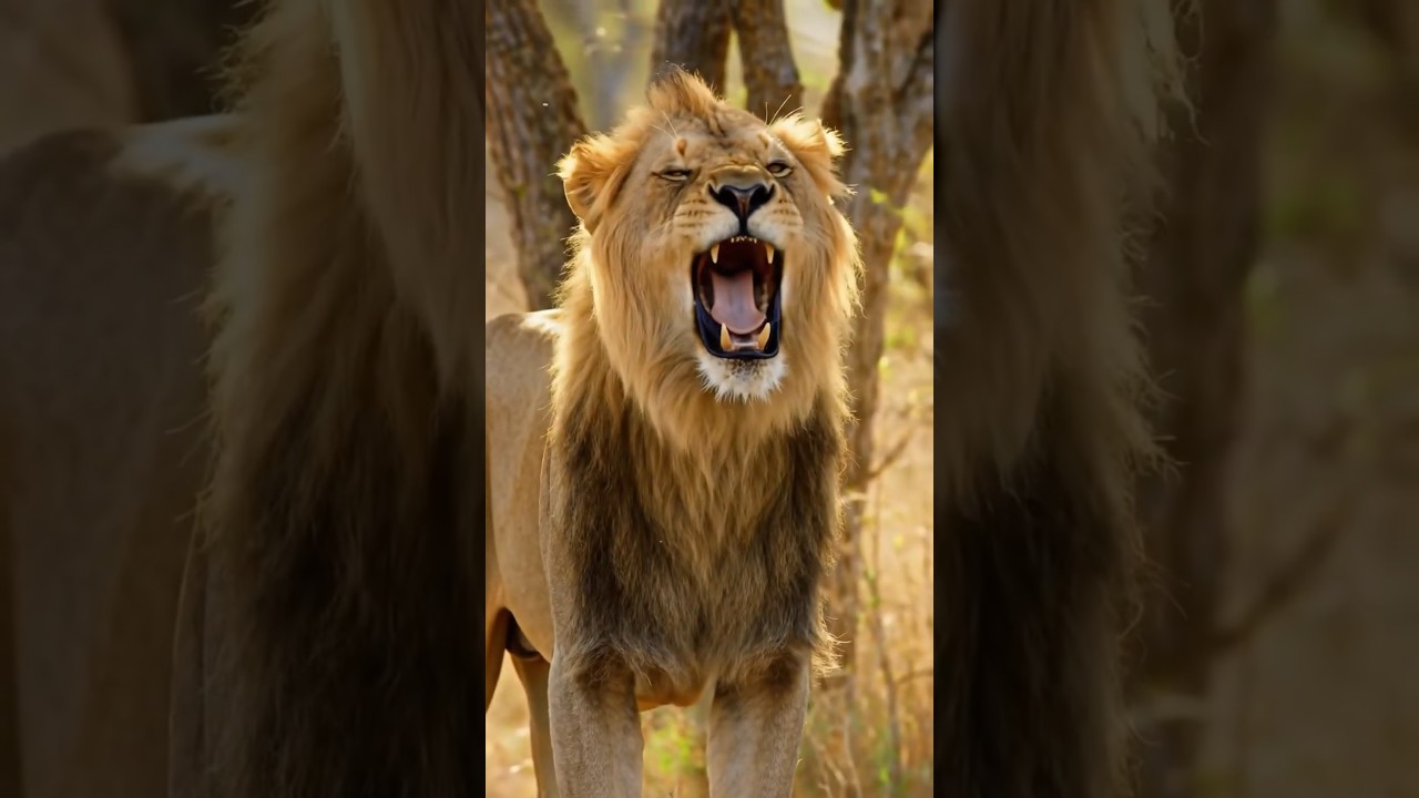 Lion Roaring in the Jungle 🦁 | Wild Animal Sounds