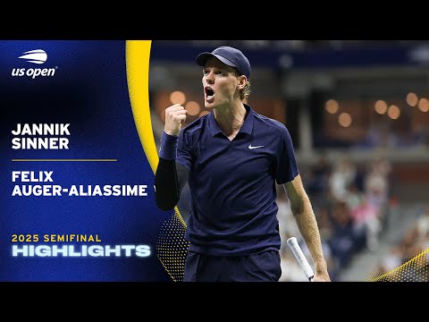 Jannik Sinner vs. Felix Auger-Aliassime Highlights | 2025 US Open Semifinal