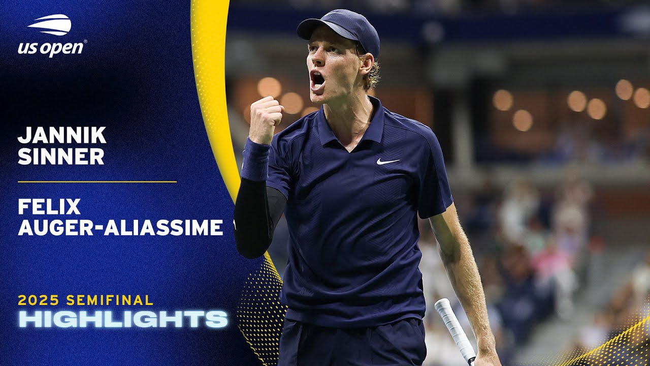 US Open 2025 Semifinal Highlights: Sinner vs. Auger-Aliassime 🎾