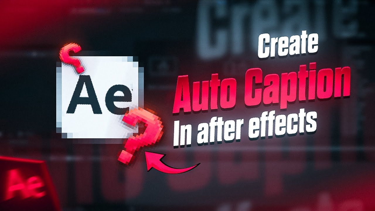 One-Click Auto Captions in After Effects 🎬