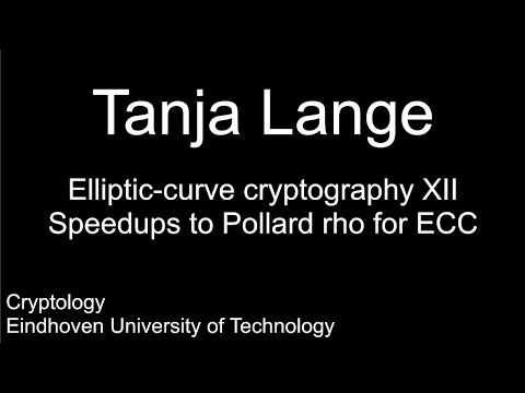 Elliptic-curve cryptography XII - Speedups to Pollard rho for ECC