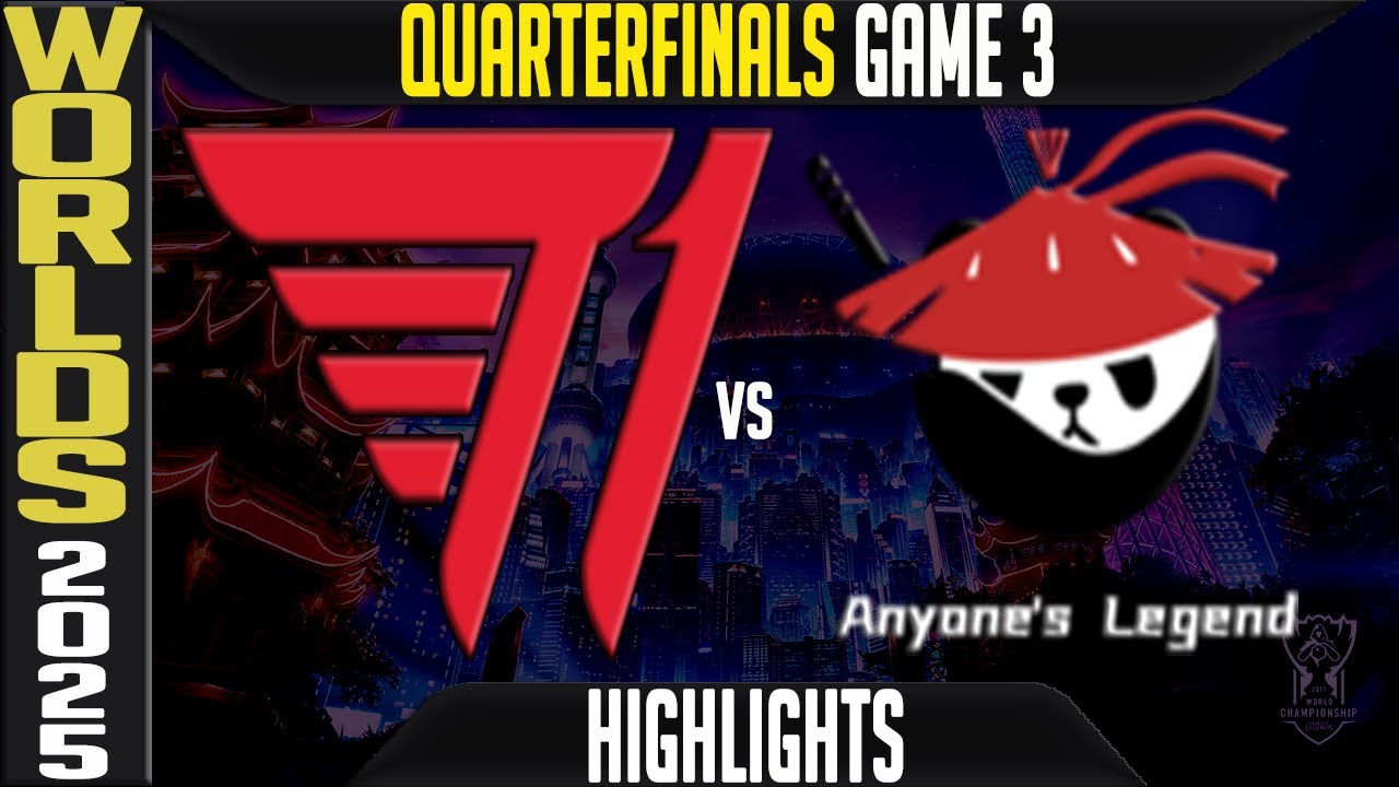 T1 Epic T1 vs AL Highlights | Worlds 2025 Quarterfinals Game 3 🔥