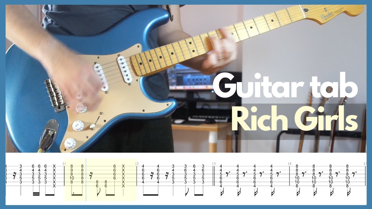 The Virgins - Rich Girls Guitar Tabs & Backing Track 🎸