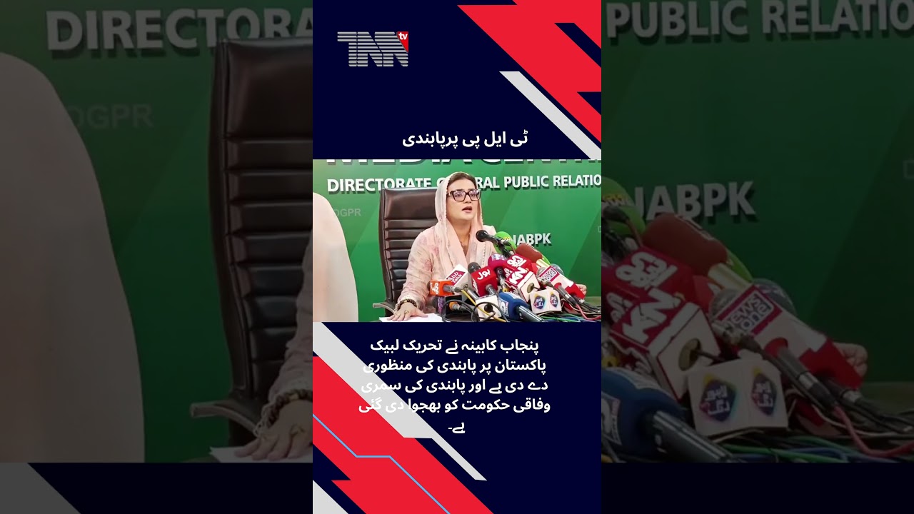 Punjab Cabinet Approves Ban on Tehreek-e-Labbaik Pakistan #punjab #uzmabukhari  #tlp #shorts #viral