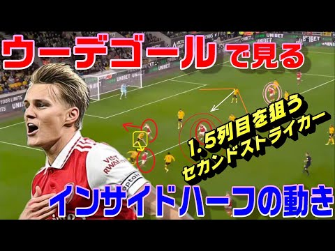 ウーデゴールで見るインサイドハーフの動き！プレースタイル。