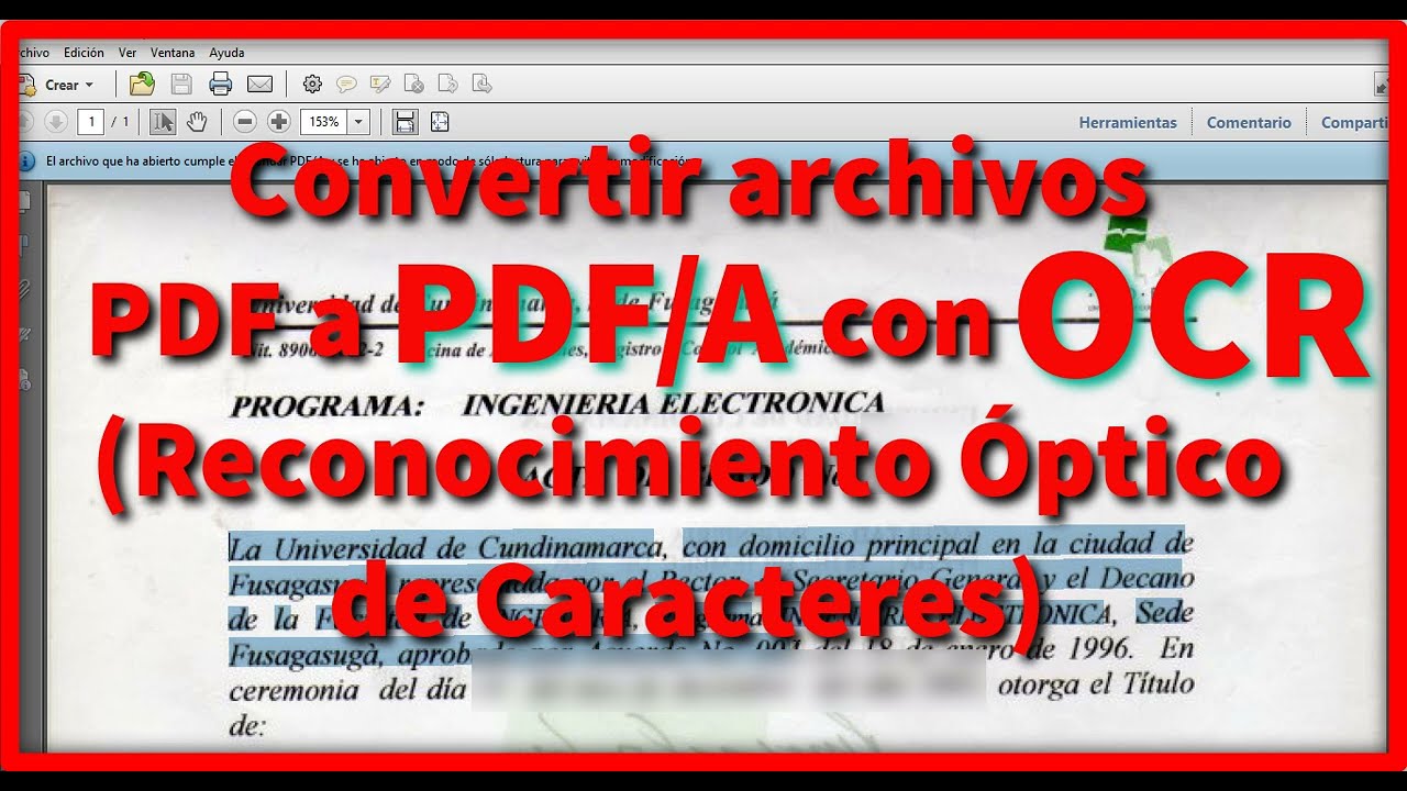 Convierte PDF a PDF/A con OCR en SIMO 📄