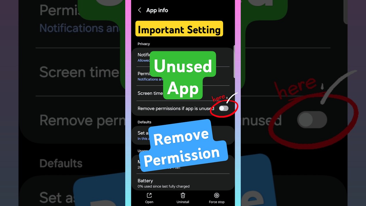 Remove App Permissions When Unused 📱