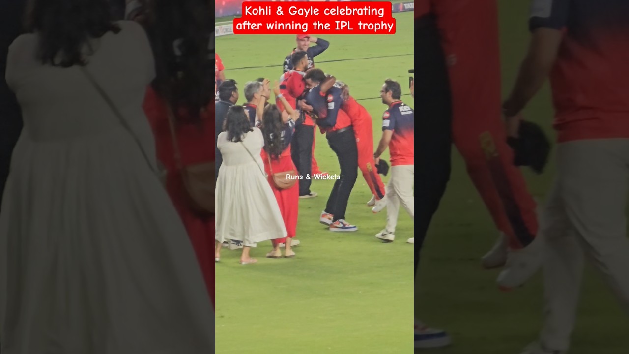Kohli & Gayle Celebrate RCB's IPL Win 🏆