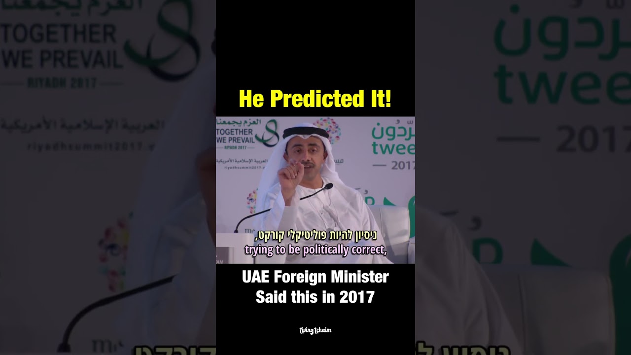 UAE’s Foreign Minister shares WILD foresight regarding Europe’s Woke Culture