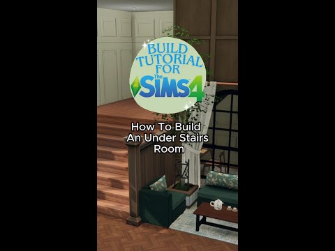 How To Build A Functional Under Stairs Room in The Sims 4