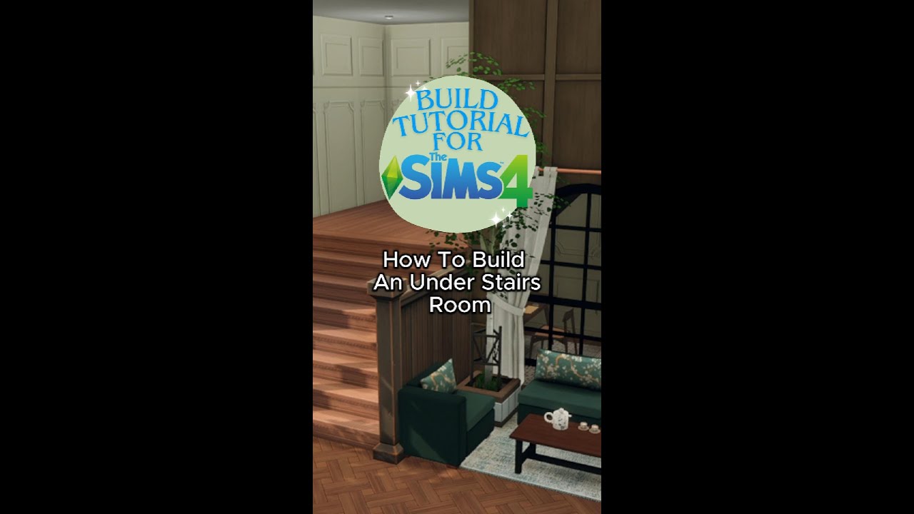 How To Build A Functional Under Stairs Room in The Sims 4