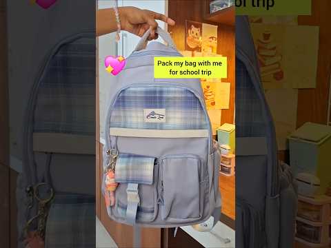 Pack my bag with me for school trip🎒🩷 #shorts #whatsinmybag #packwithme