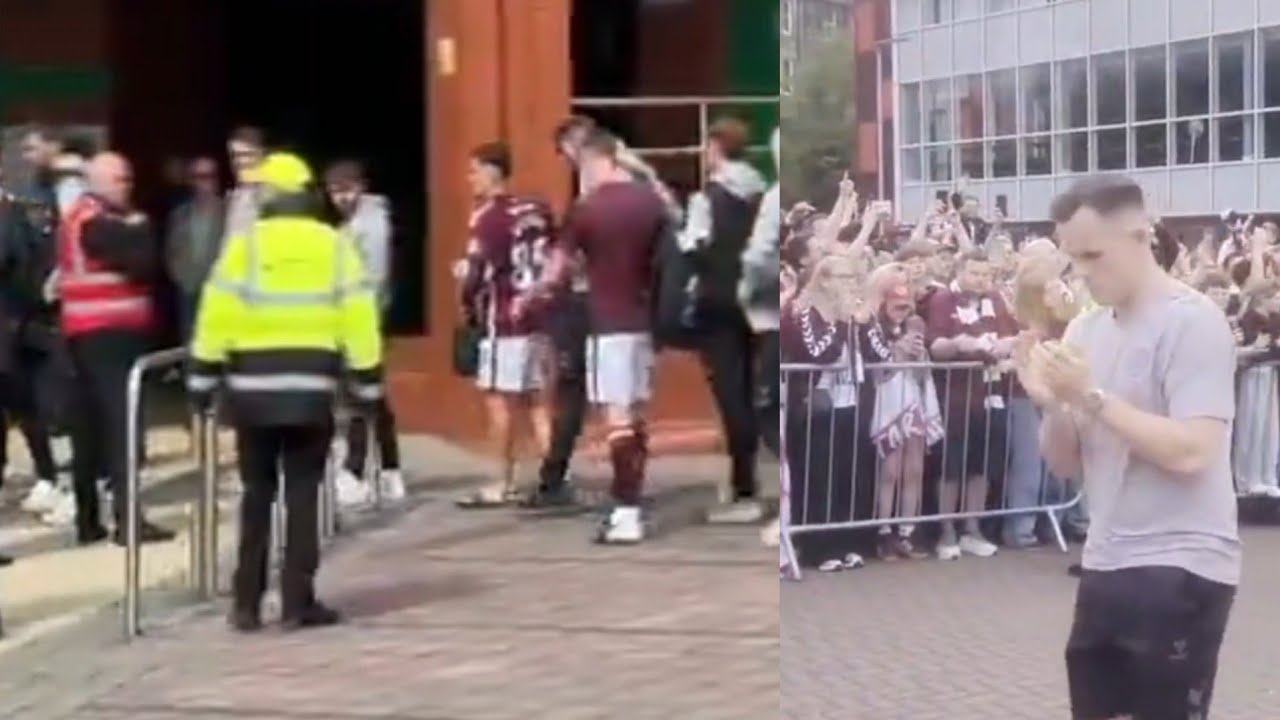 Hearts Players Leave Celtic Park & Reach Tynecastle π