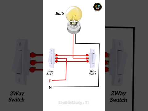 Two way switch connection | Two way switch wiring diagram #shortsfeed #electrician #shorts