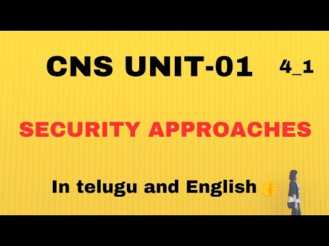 cns unit1 security approaches in a simple way👍