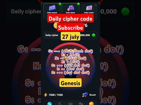 27 july Hamster kombat Cipher Code